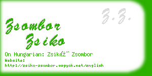 zsombor zsiko business card